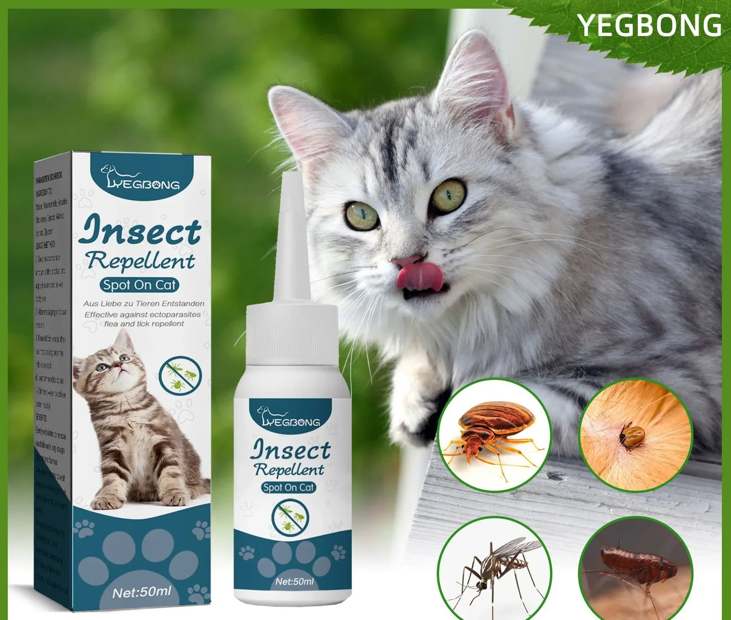 Pet Anti-Flea Tick Agent Dog in Vitro Deworming Cat Clean Skin Lice Tick Drops