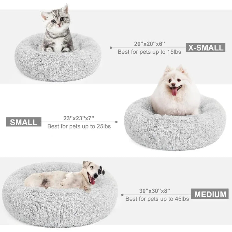 Orthopedic Dog Bed Comfortable Donut Cuddler Round Dog Bed Ultra Soft Washable Dog and Cat Cushion Bed (20''/23''/30'')