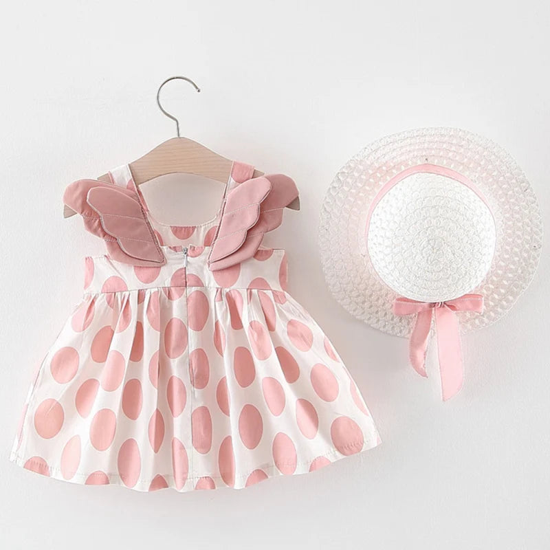 Baby Clothing Sets 2023 Girls Cute Summer Sleeveless Dress Girl 2Pieces Sets Short Pants+Dress Set Stripe Patten for Baby 6-24M