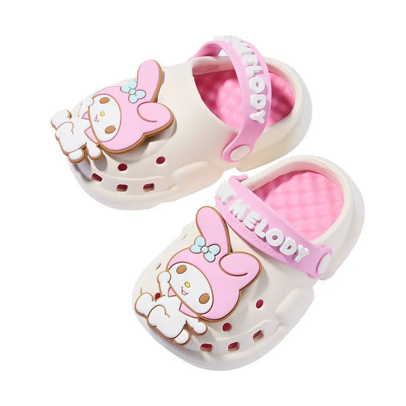 Sanrio Summer Kids Sandals Hole Children's Shoes Slippers Soft Anti-Skid Cartoon Hole Baby Shoes Sandy Beach For Boys Girls