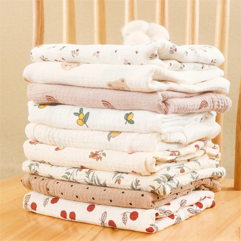 Cotton Gauze Muslin Baby Blanket Super Soft Newborn  Quick Dry Boy Girl Kids Bath Towel Baby Stroller Blanket Cover