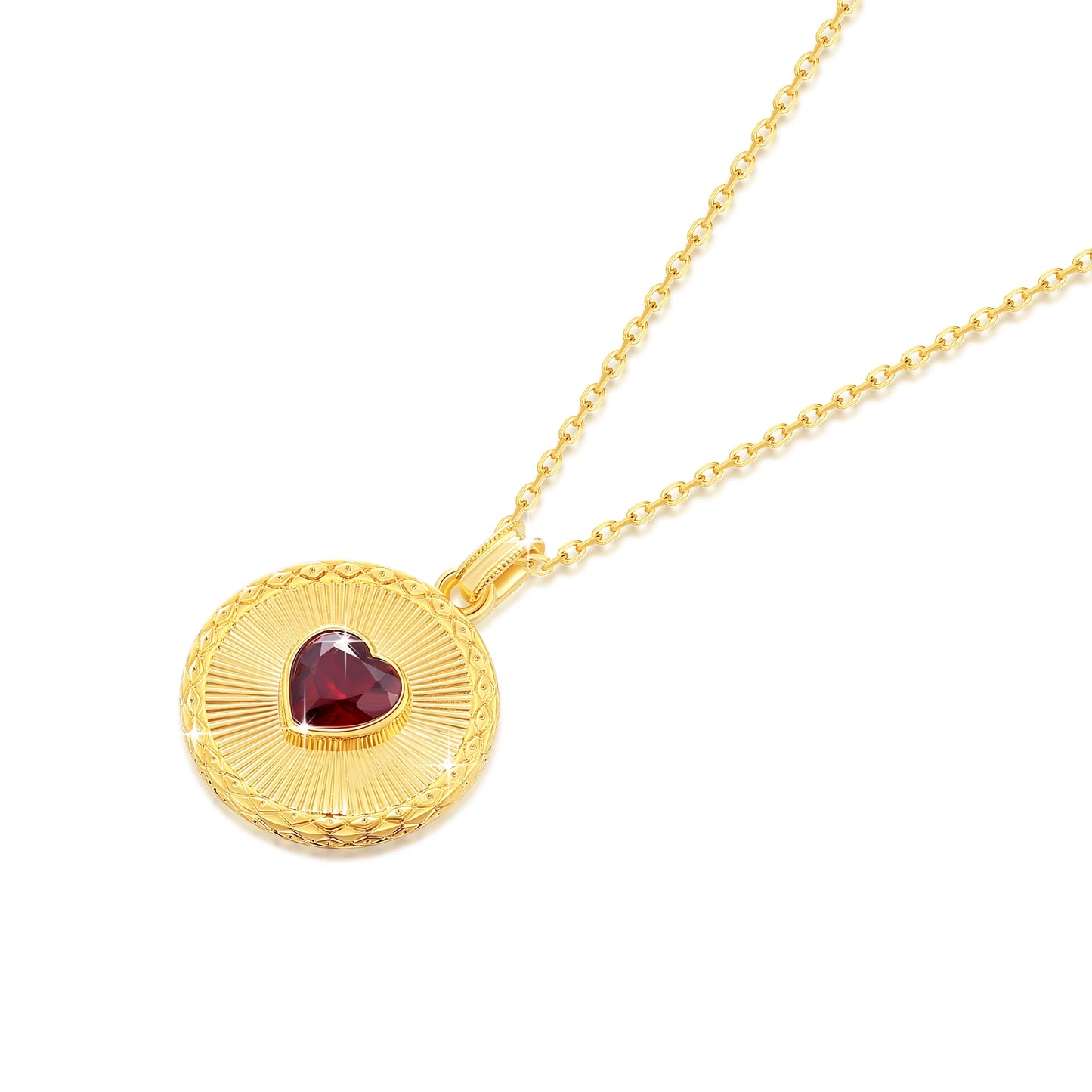 100% Real 18K Gold Natural Garnet Necklace For Women With Certificate Initial Original Au750 Jewelry Trending Love Gift