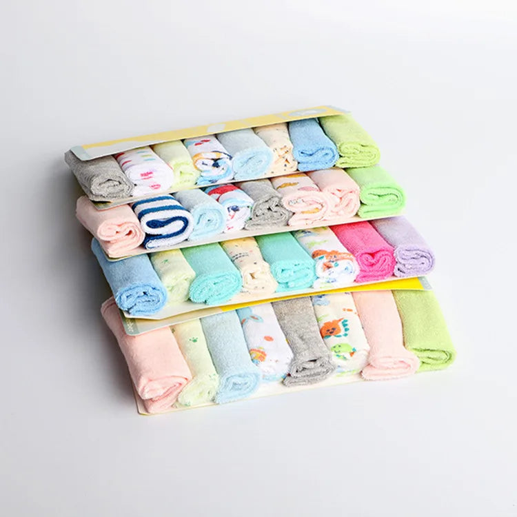 8Pcs/pack Baby Infant Newborn Bath Towel Washcloth Bathing Feeding Wipe Cloth Soft  Shower Products 21*21cm