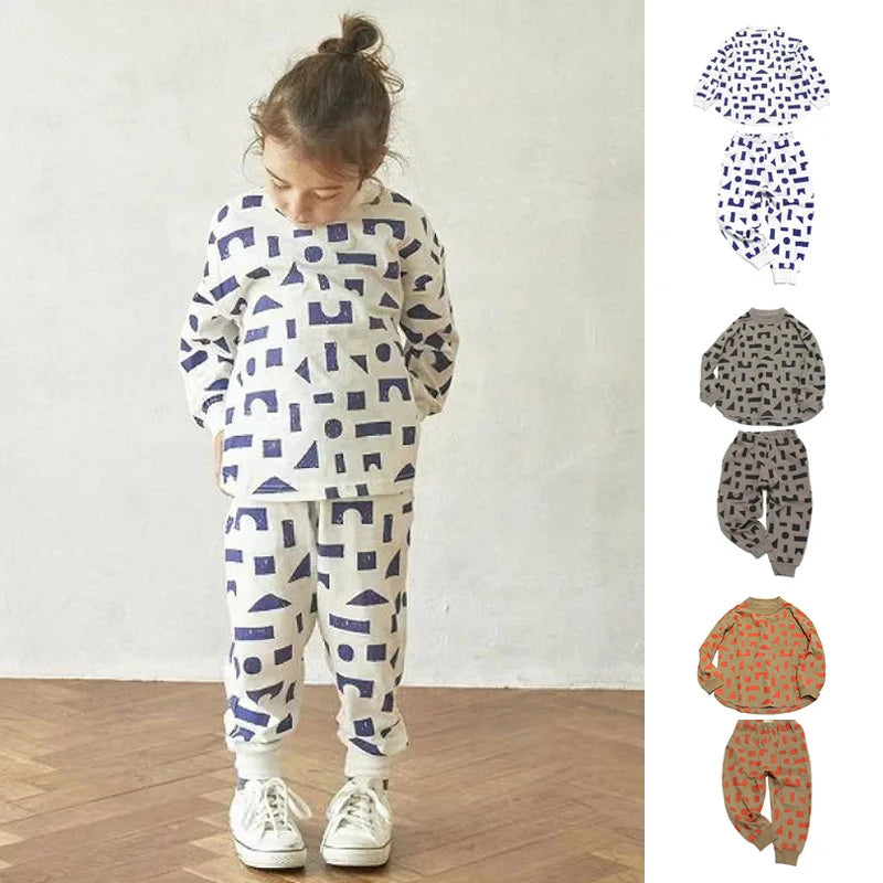 Children's Loungewear Set 2024 Autumn New Baby Long Sleeve Pajamas Air Conditioned Clothes Baby Girls Cotton Home Kids Clothes