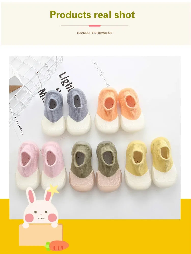 Baby Newborn Shoes Fashion Baby Socks Shoes Toddler First Walkers Boy Girl Toddler Shoes Anti-Slip Soft Rubber Shoe