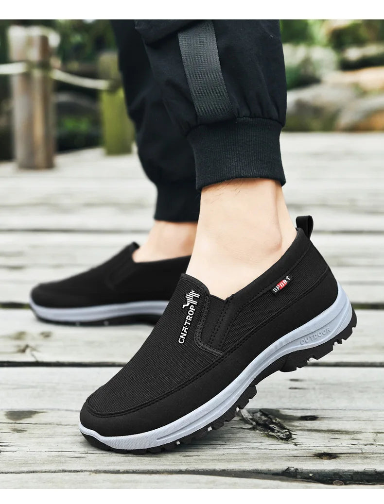 Loafers Men's Sneakers Mesh Breathable Casual Shoes for Men Soft Sole Solid Color Comfortable Water Shoes Denim Man Driving Shoe