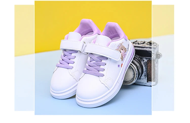 Children's Little White Shoes Girls' Sweet Cute Princess Shoes Spring and Autumn Casual Sneakers Waterproof Student Board Shoes