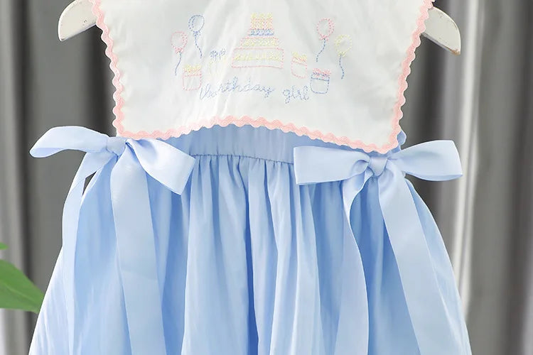 Girls Dresses Summer 2024 Children Cotton Princess Party Dress For Baby Birthday Cute Clothes Kids Cotton Dress Costume Toddler