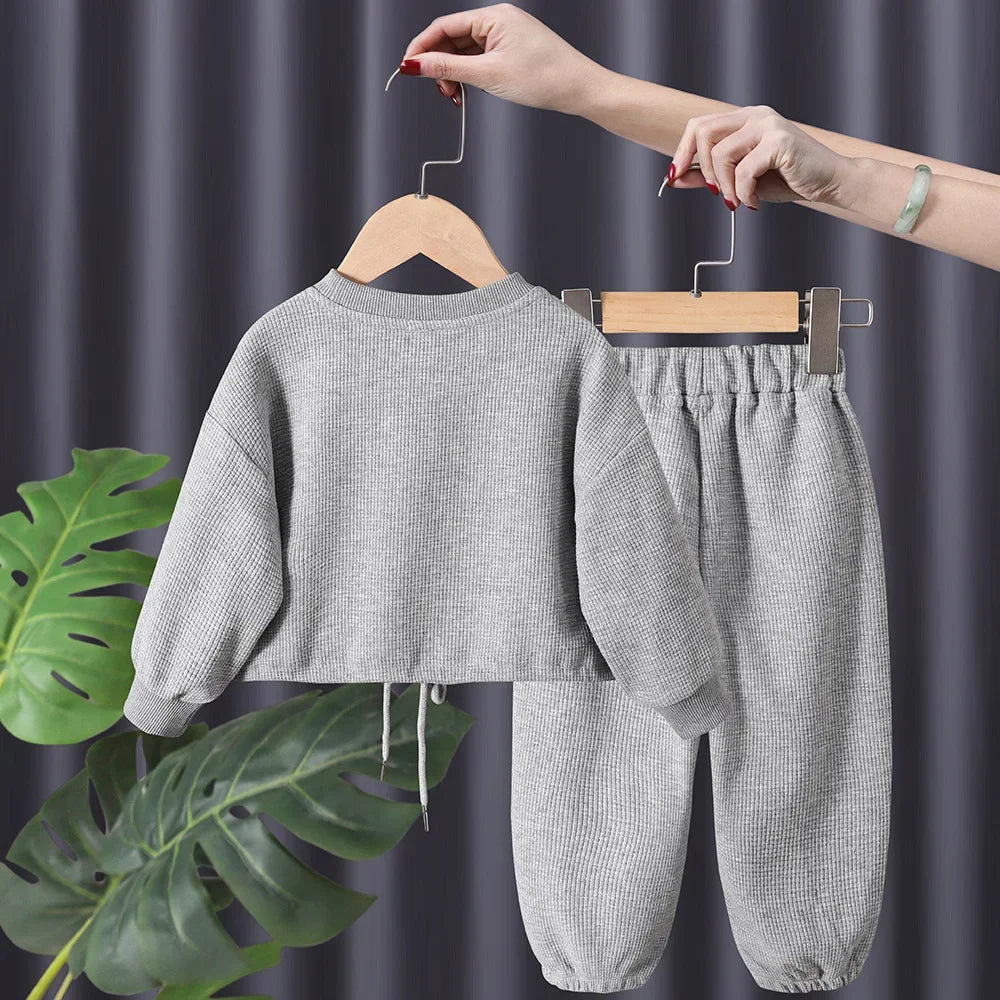 Autumn Girls' Clothes New Suit Children's Autumn Sports Two-piece New Suit Little Girl Baby Casual Sweater Suit Girl Outfit Set