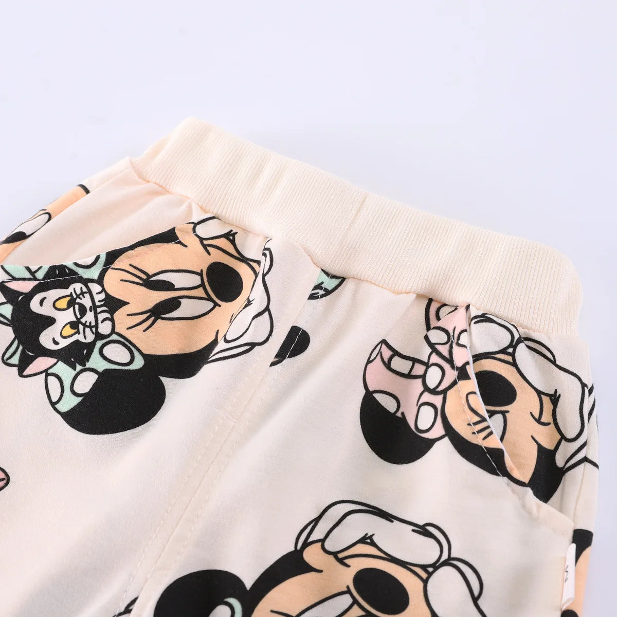 Disney Minnie Mouse Full Printed Hoodie Set for Kids Girl Autumn Hooded Pullover Pants Mickey Mouse Children Clothing Outfits