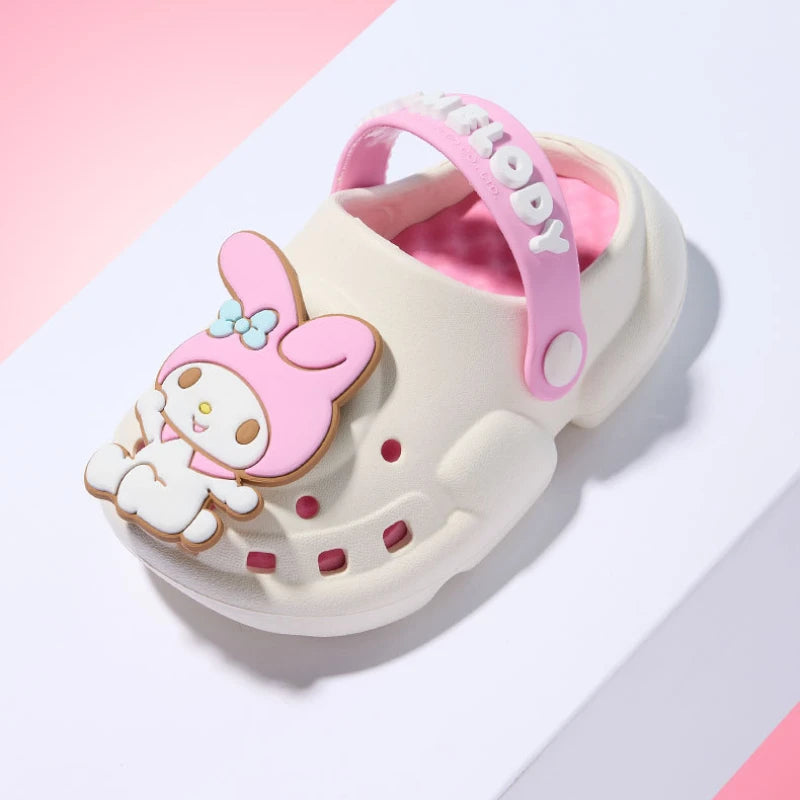 Sanrio Summer Kids Sandals Hole Children's Shoes Slippers Soft Anti-Skid Cartoon Hole Baby Shoes Sandy Beach For Boys Girls