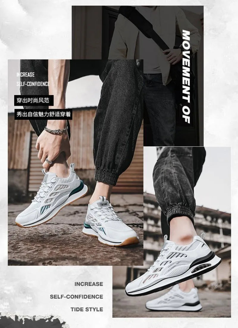 Latest Fashion Men's Sports Shoes Light Wear resistant Anti slip Running Shoes Casual White Shoes for Men zapatillas de hombre44