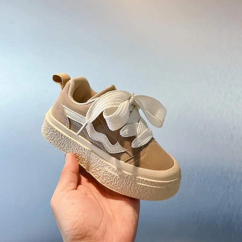 2024 New Boys Girls Canvas Shoes Autumn Children's School Performance Shoes Babys Children Biscuit Bottom Breathable Kids Shoes