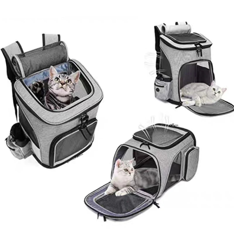 Astronaut Expandable Pet Backpack, Portable, Foldable, Transport, Travel Bag, Breathable Space Capsule, Cat and Dog Carrier