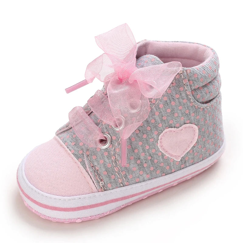 Spring and Autumn Sweet Pink Theme Girl Baby Casual Sports Shoes Soft Sole Comfortable Baby Walking Shoes 0-18M