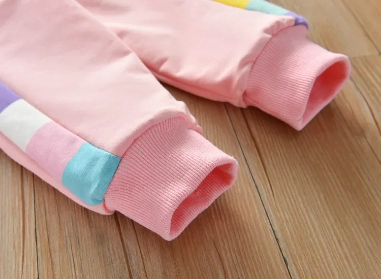 Autumn Girls' Clothes New Suit Children's Autumn Sports Two-piece New Suit Little Girl Baby Casual Sweater Suit Girl Outfit Set