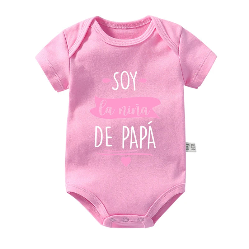 I'm Daddy's Girl Newborn Baby Bodysuits Cotton Short Sleeve Infant Girls Rompers Summer Toddler Ropa Clothes Baby Shower Gifts