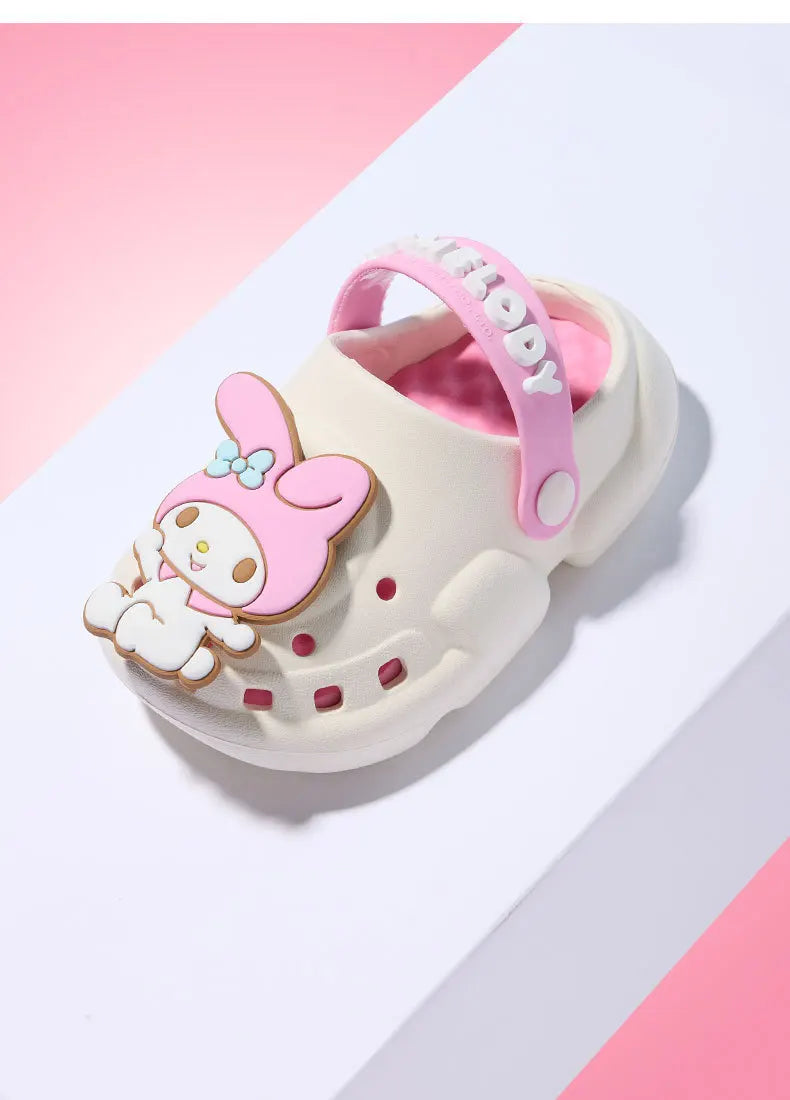 Sanrio Summer Kids Sandals Hole Children's Shoes Slippers Soft Anti-Skid Cartoon Hole Baby Shoes Sandy Beach For Boys Girls