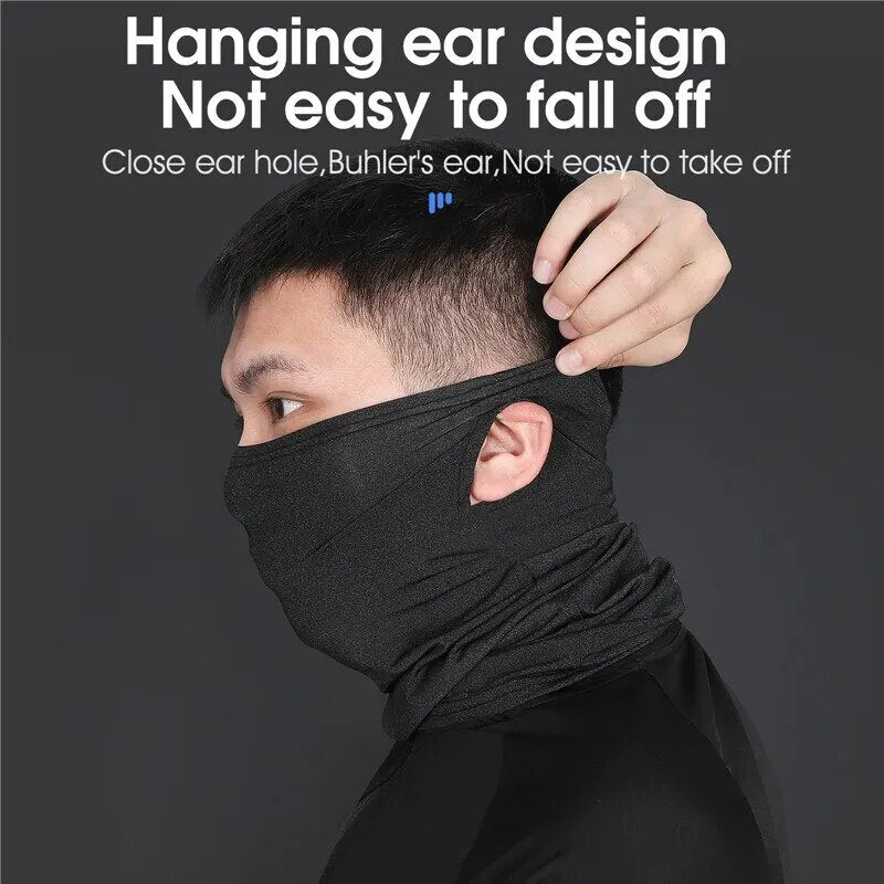 Breathable Summer Cycling Headwear Ice Silk Anti UV Face Cover Outdoor Sport Running Scarf Dustproof Men Women Mask